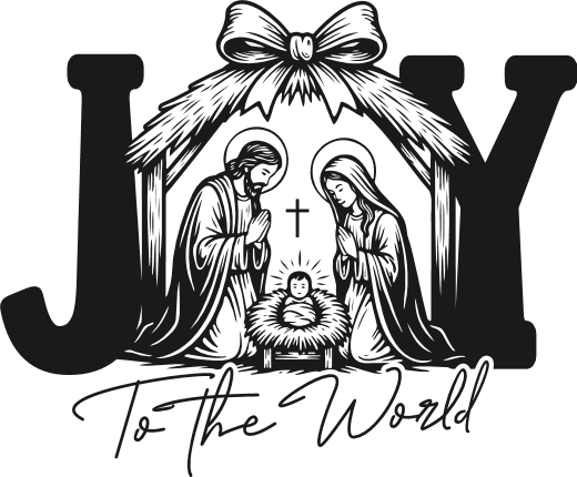 Joy To The World Free SVG File for Members – Christmas Nativity design