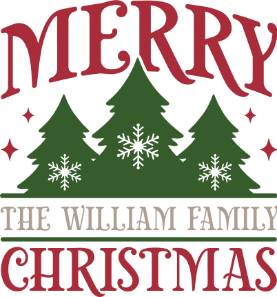 Merry Christmas sign Free SVG File for Members – Personalized family name design