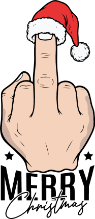 Merry Christmas Free SVG File for Members – Funny Christmas middle finger design