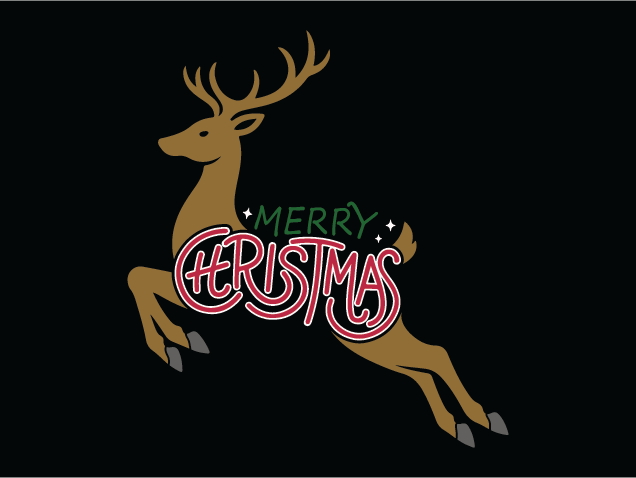 Merry Christmas Reindeer Free SVG File for Members – Christmas sign