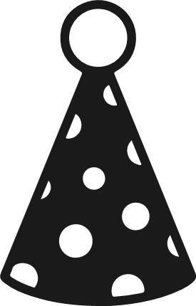 Birthday Party Hat silhouette Free SVG File - birthday hat clipart image