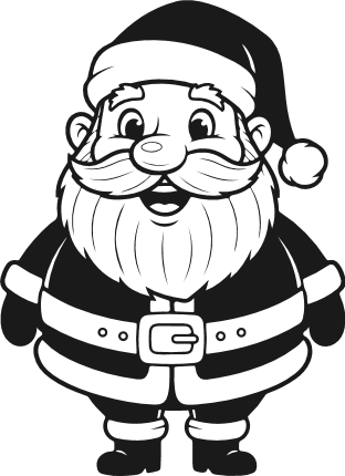 Jolly Santa Claus Free SVG File – Christmas Santa clipart image