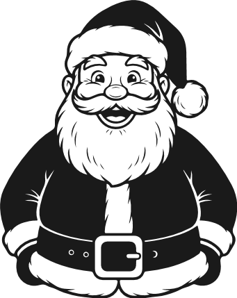 Smiling Santa Claus Free SVG File – Christmas Santa clipart image