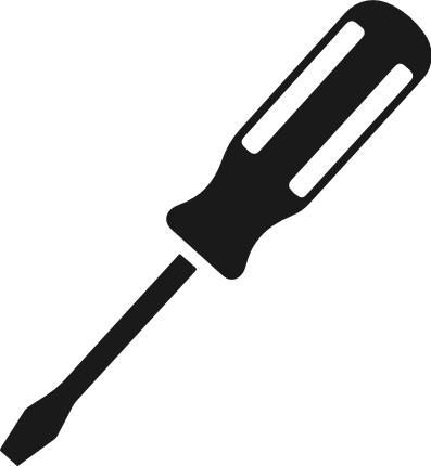 Screwdriver silhouette Free SVG File – mechanic or handyman tool, screwdriver clipart