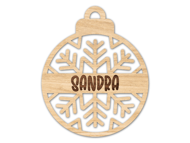 Snowflake Personalized Name Ornament Free SVG File for Members – Christmas ornament