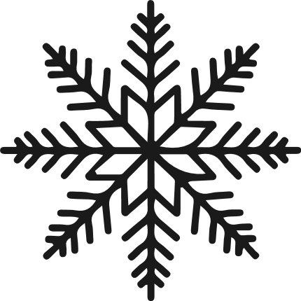 Snowflake silhouette Free SVG File – winter snowflake clipart image