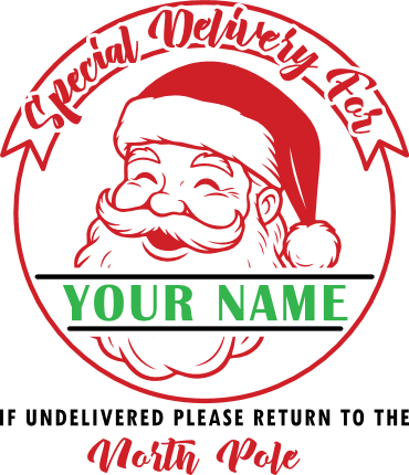 Special Delivery For Free SVG File for Members – Customizable Christmas shipping label