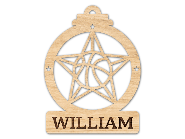 Star Basketball Custom Name Ornament Free SVG File for Members – Personalized Christmas ornament