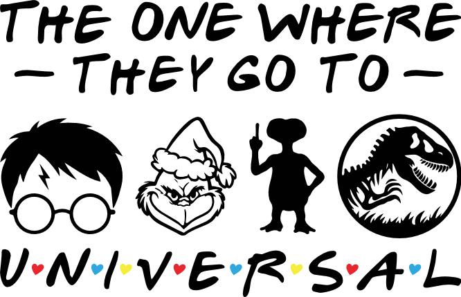 The One Where They Go To, Universal Free SVG File for Members – funny vacation tshirt design