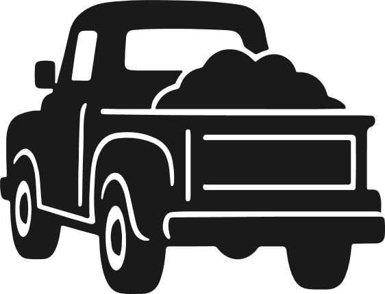 Vintage Truck Silhouette Free SVG File – pickup truck clipart image