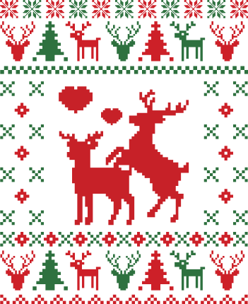 Ugly Sweater Reindeer Pattern Free SVG File for Members – Christmas ugly sweater design