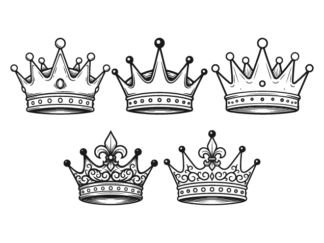 Elegant Ornate Crown Free SVG File Bundle for Members – royal crown clipart