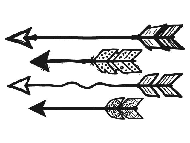 Decorative Tribal Arrow silhouette Free SVG File Bundle for Members – vintage arrow clipart