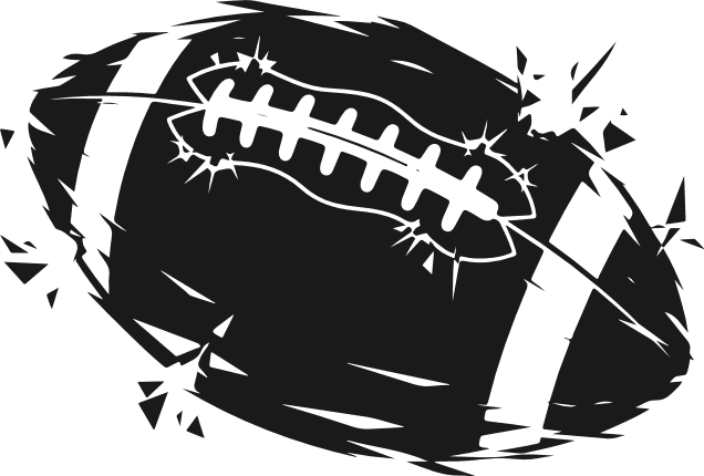 Cracked American Football ball Free SVG File for Members – Grunge Football Clipart