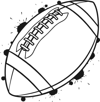 American Football ball splash Free SVG File – Grunge Football Clipart
