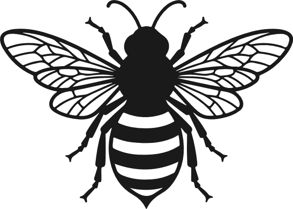 Detailed Honeybee Silhouette Free SVG File for Members – Bee Insect clipart