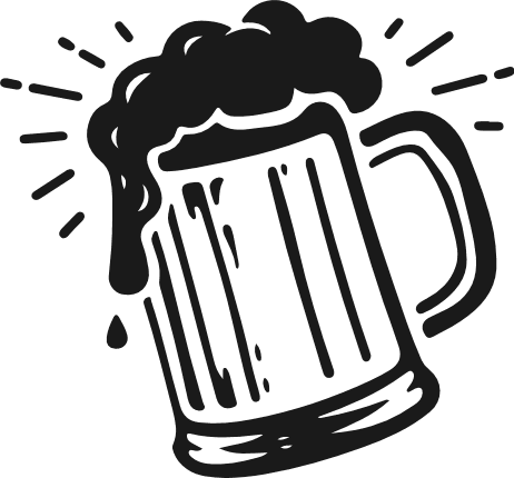 Foamy beer mug Free SVG file - alcohol drink, beer clipart