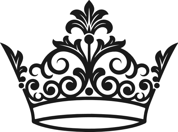 Queen Crown silhouette Free SVG File - Royal crown clipart image