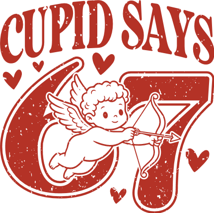 Cupid Says 67 Free SVG File for Members – Funny Valentines day cupid design