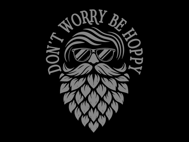 Don’t Worry, Be Hoppy Free SVG File for Members – Funny Beer quote