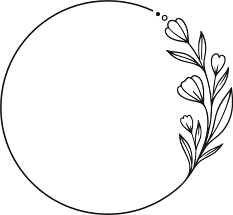 Decorative Frame with flowers Free SVG File for Members – floral round frame clipart