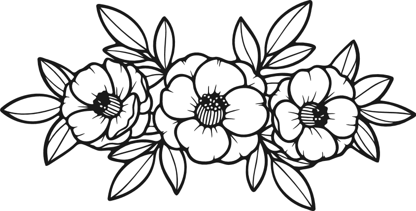 Elegant Floral Border Free SVG File – Flower Divider clipart image