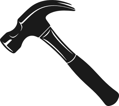 Hammer silhouette Free SVG File – mechanic tool, hammer clipart