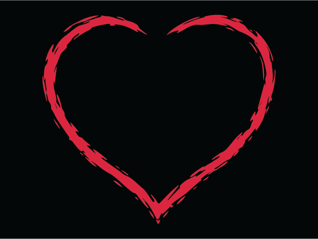 Hand Drawn Heart Outline Free SVG File for Members – Brush Stroke Heart clipart