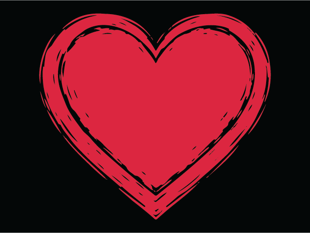 Filled Hand Drawn Heart Free SVG File for Members – Bold Brush Heart clipart