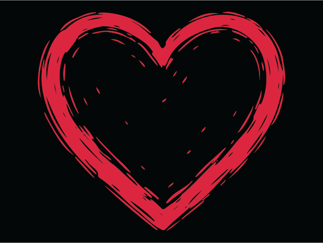 Hand Drawn Heart Outline Free SVG File for Members – grunge heart clipart