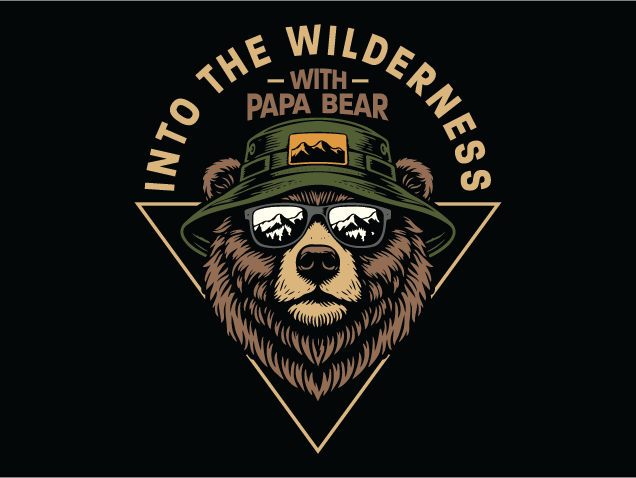 Into The Wilderness with Papa Bear Free SVG File for Members – adventure tshirt design