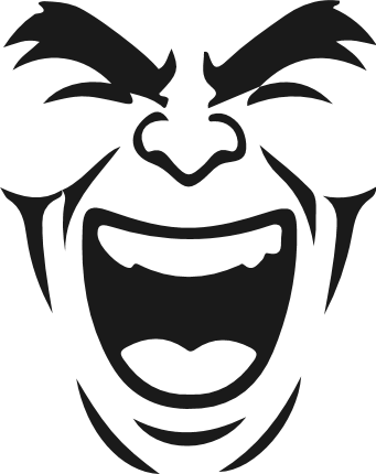 Laughing Man Face outline Free SVG File for Members – happy face clipart