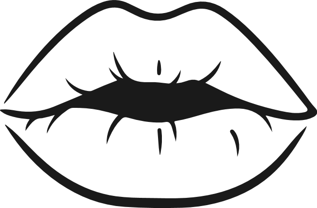 Chapped Lips outline Free SVG File – Dry lips clipart