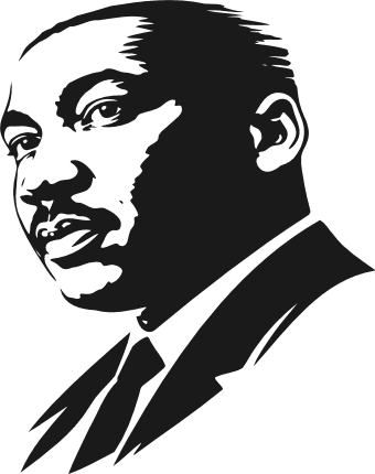 Civil Rights Leader Martin Luther King Jr portrait Free SVG File for Members – MLK clipart