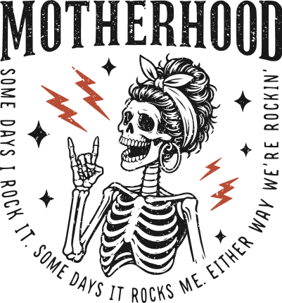 Motherhood, some days i rock it, some days it rocks me Free SVG File for Members – funny mom quote