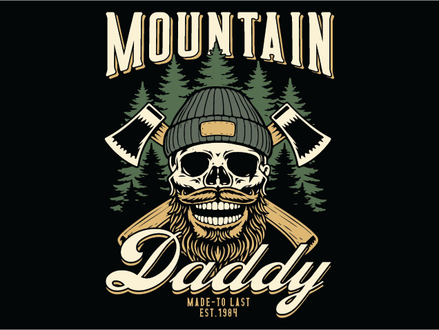 Mountain Daddy Free SVG File for Members – dad outdoor tshirt design