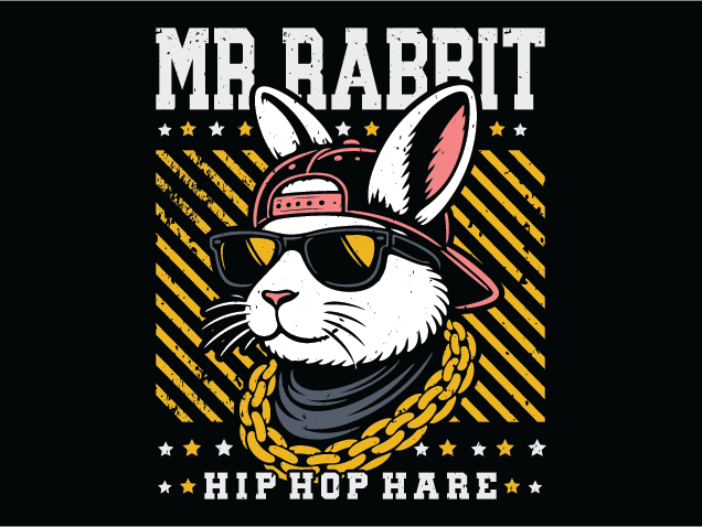 Mr Rabbit Hip Hop Hare Free SVG File for Members – tshirt design