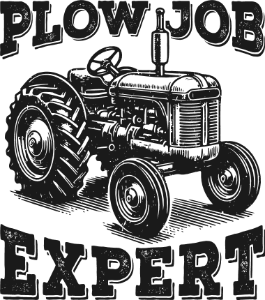 Plow Job Expert Free SVG File for Members – Vintage Tractor, funny farm life quote