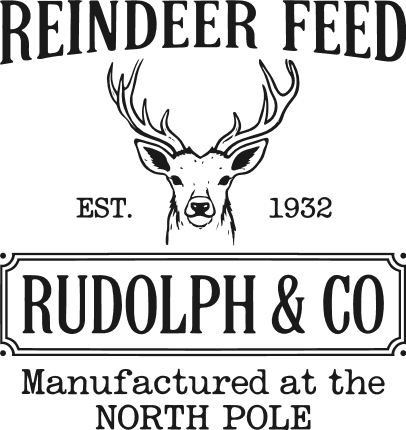 Reindeer Feed, Rudolph & Co, Manufactured at the North Pole Free SVG File for Members – Christmas sign