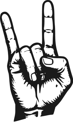 Rock on hand gesture Free SVG File – Music Lover, Hand sign clipart