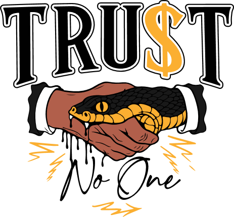 Trust No One Free SVG File for Members – Snake Handshake Betrayal Design