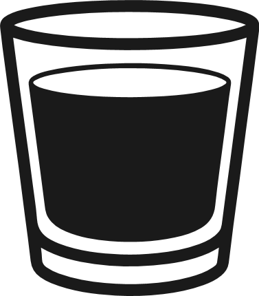 Whiskey Glass silhouette Free SVG File – whiskey drink clipart image