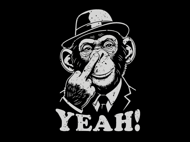 Yeah, cheeky monkey Free SVG File for Members – funny tshirt design