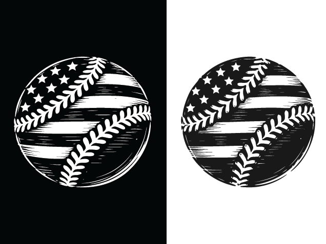USA Flag Print Baseball ball Free SVG File – American Baseball clipart