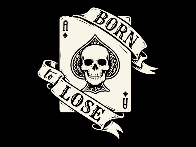 Born To Lose Free SVG File for Members – Funny Biker Quote, tshirt design