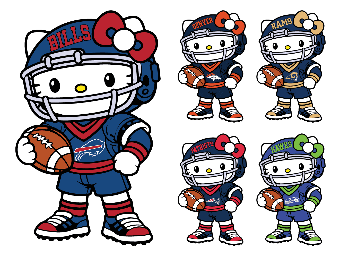 Cute Kitty in American Football player costume Free SVG File bundle for Members – personalized football svg