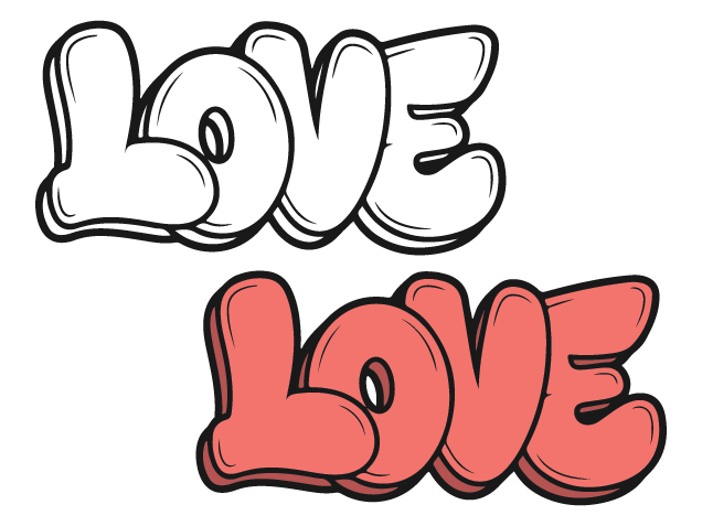 Love, echo text Free SVG File for Members – Valentine’s day design
