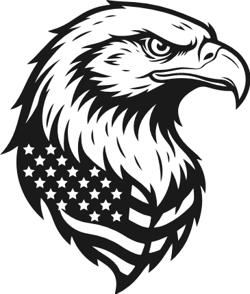 American Flag Print Eagle Free SVG File – Patriotic eagle clipart image