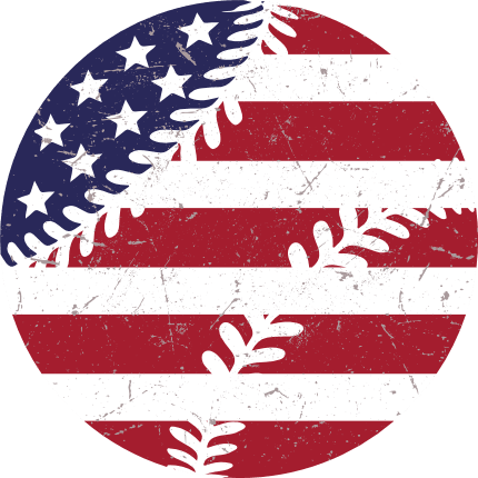 Grunge American Flag Print Baseball ball Free SVG File for Members – Baseball clipart