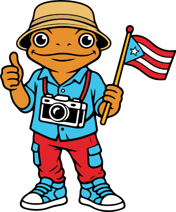Cute cartoon frog character with a hat, camera and USA flag Free SVG File for Members – tourist frog clipart